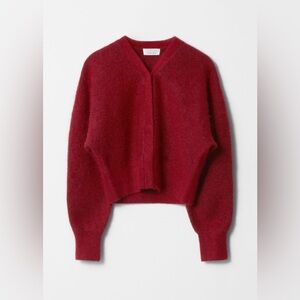 & Other Stories Deep Red Cardigan